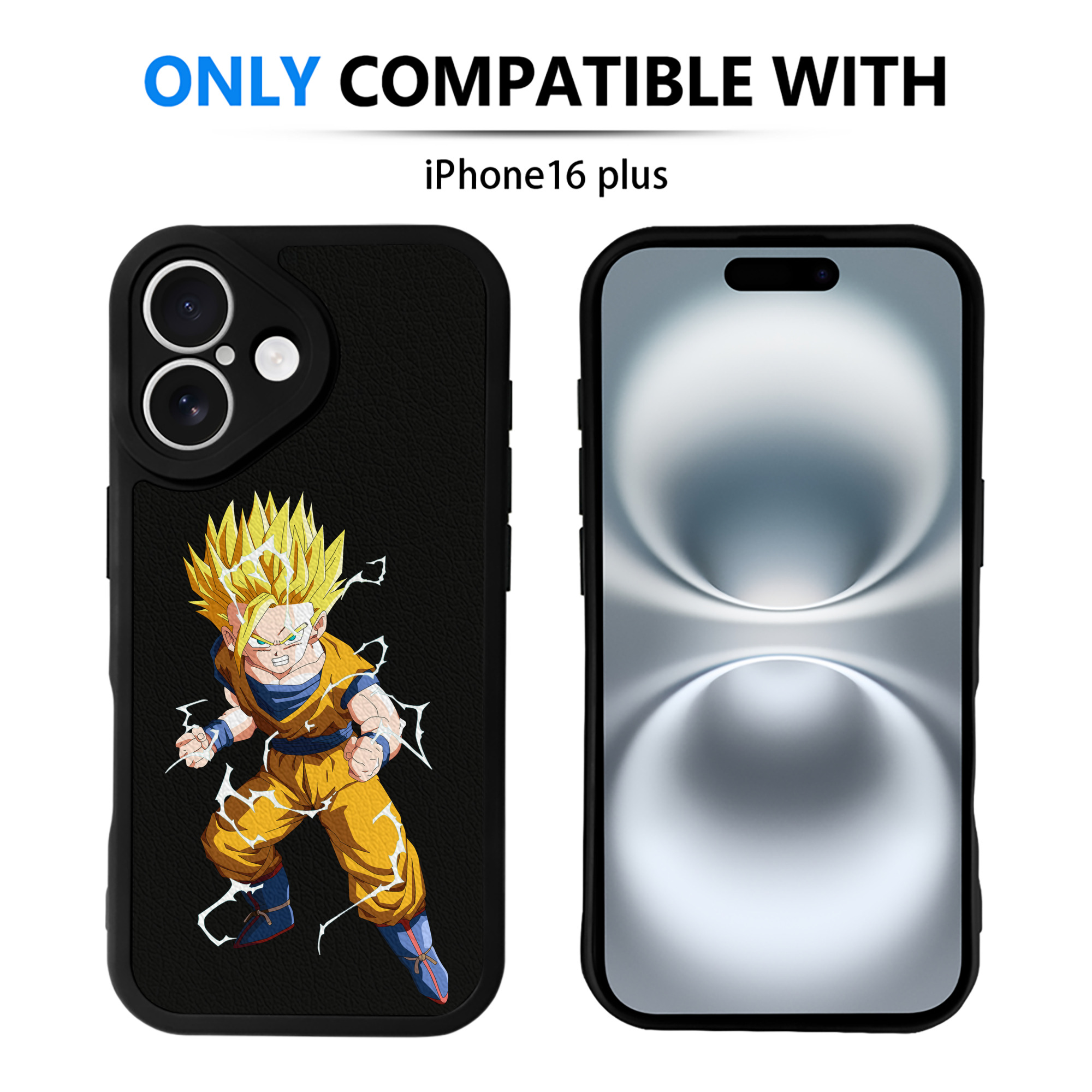 （画像用） ドラゴンボール 孫 悟飯（そんごはん）DRAGON BALL Son Gohan 【iPhone 16シリーズ対応】シリコンスマホケース（レザー調） 材質：シリコン